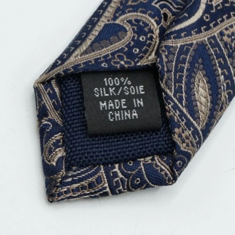 Michael Kors Blue Paisley Tie 100% Silk 58